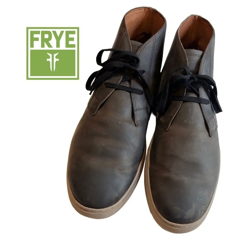 Frye Astor Chukka Boots 11.5 Black Leather High Top Business Casual Sneakers - Picture 2 of 8